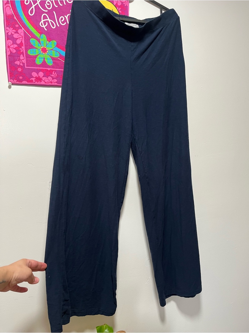 perfectwhitetee Navy Wide-Leg Lounge Pants